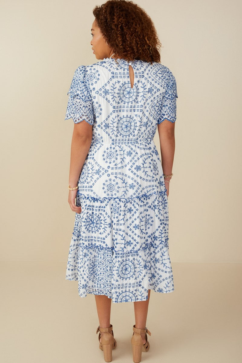 Skies Are Blue Dress -  Curvy