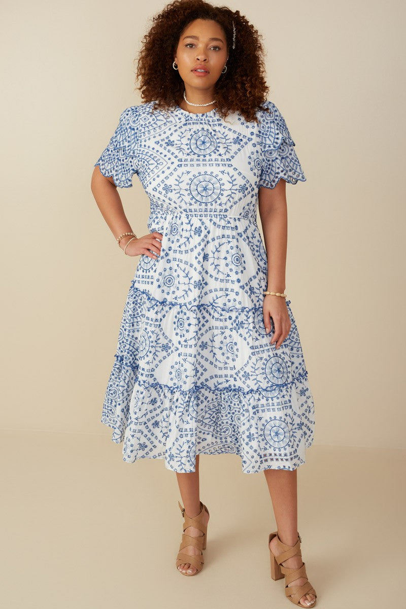 Skies Are Blue Dress -  Curvy