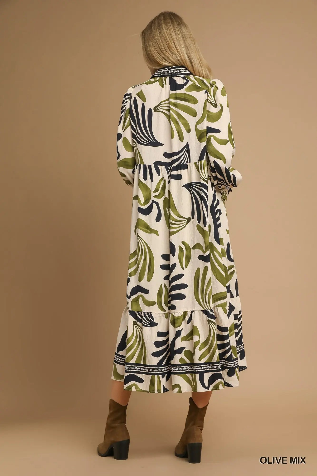 Boho Leaf Maxi Dress