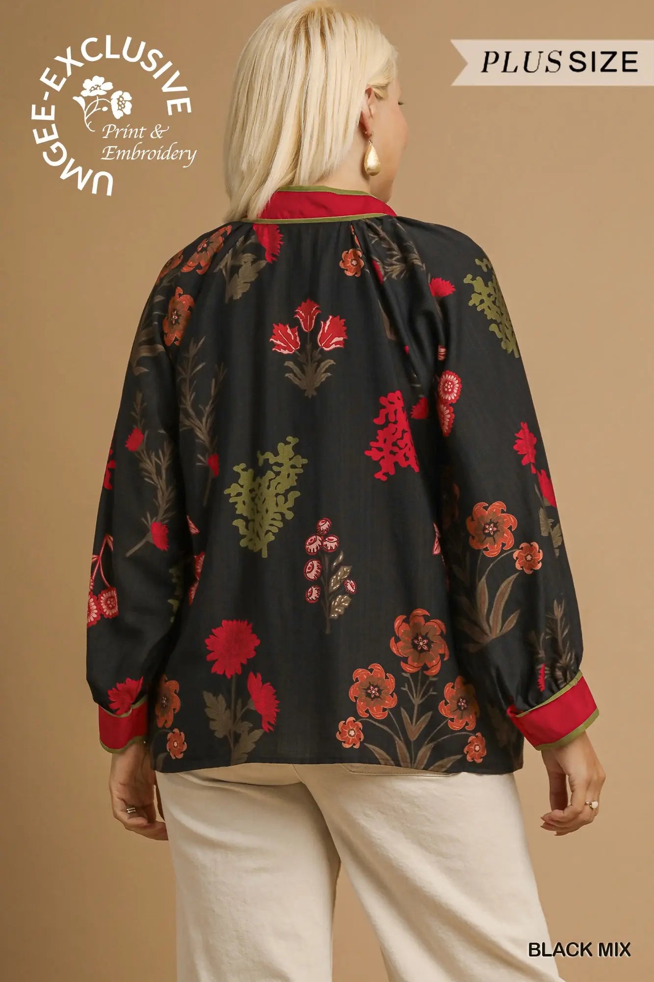 Mandarin Blouse - Curvy