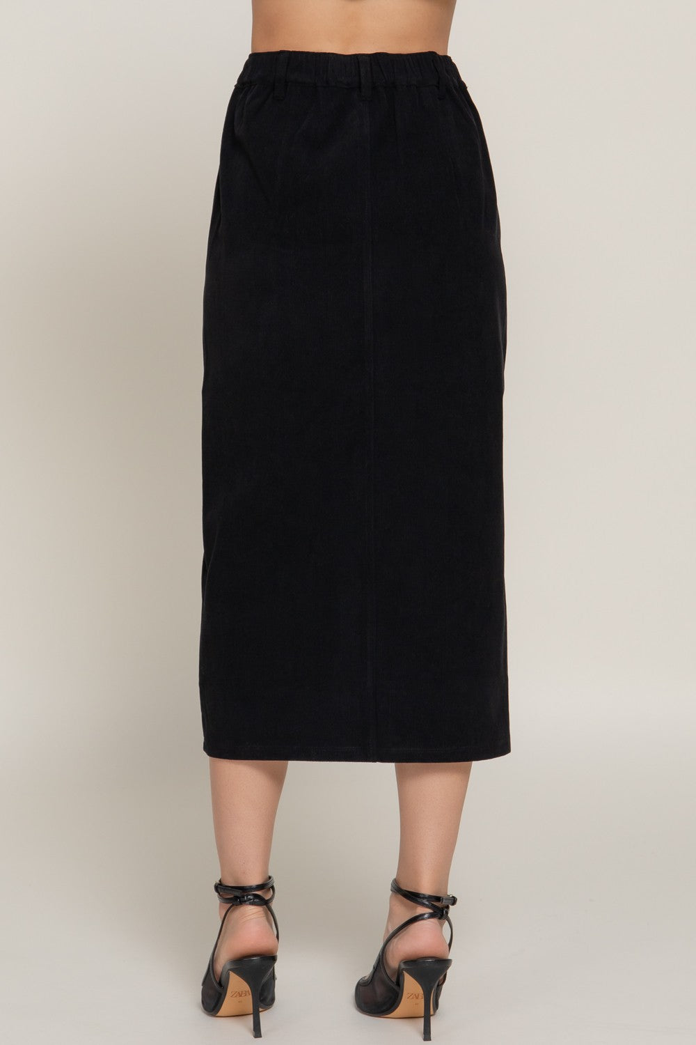 Black Corduroy Skirt