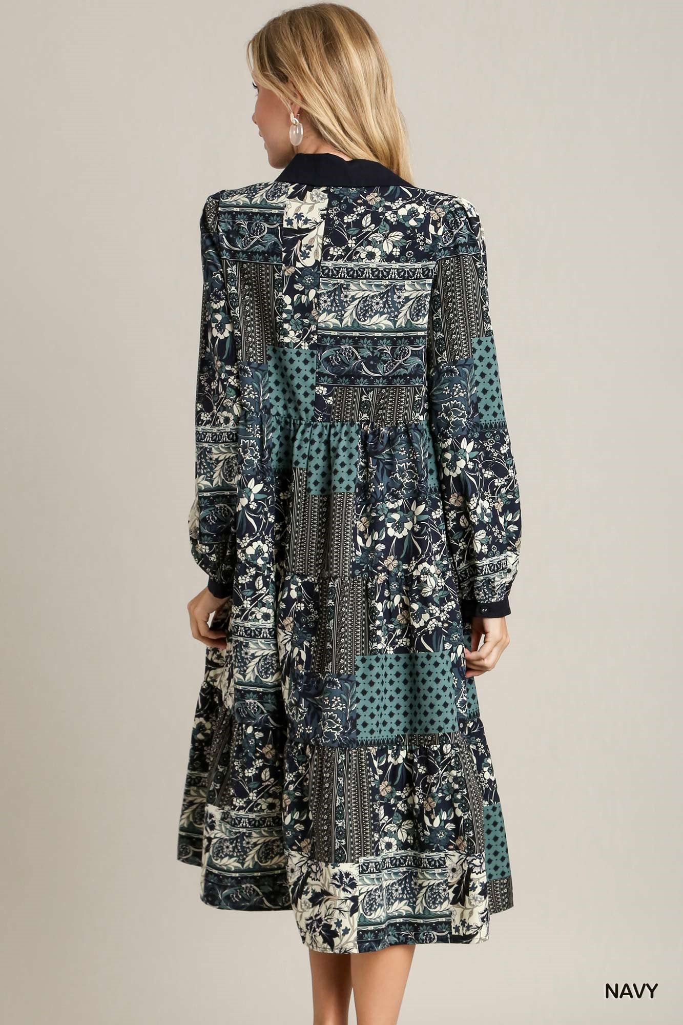 Patch Dreams Dress - Navy