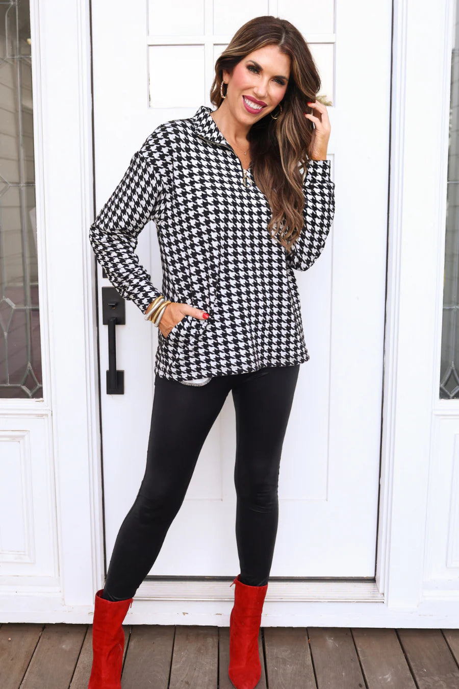Hayden Houndstooth Pullover