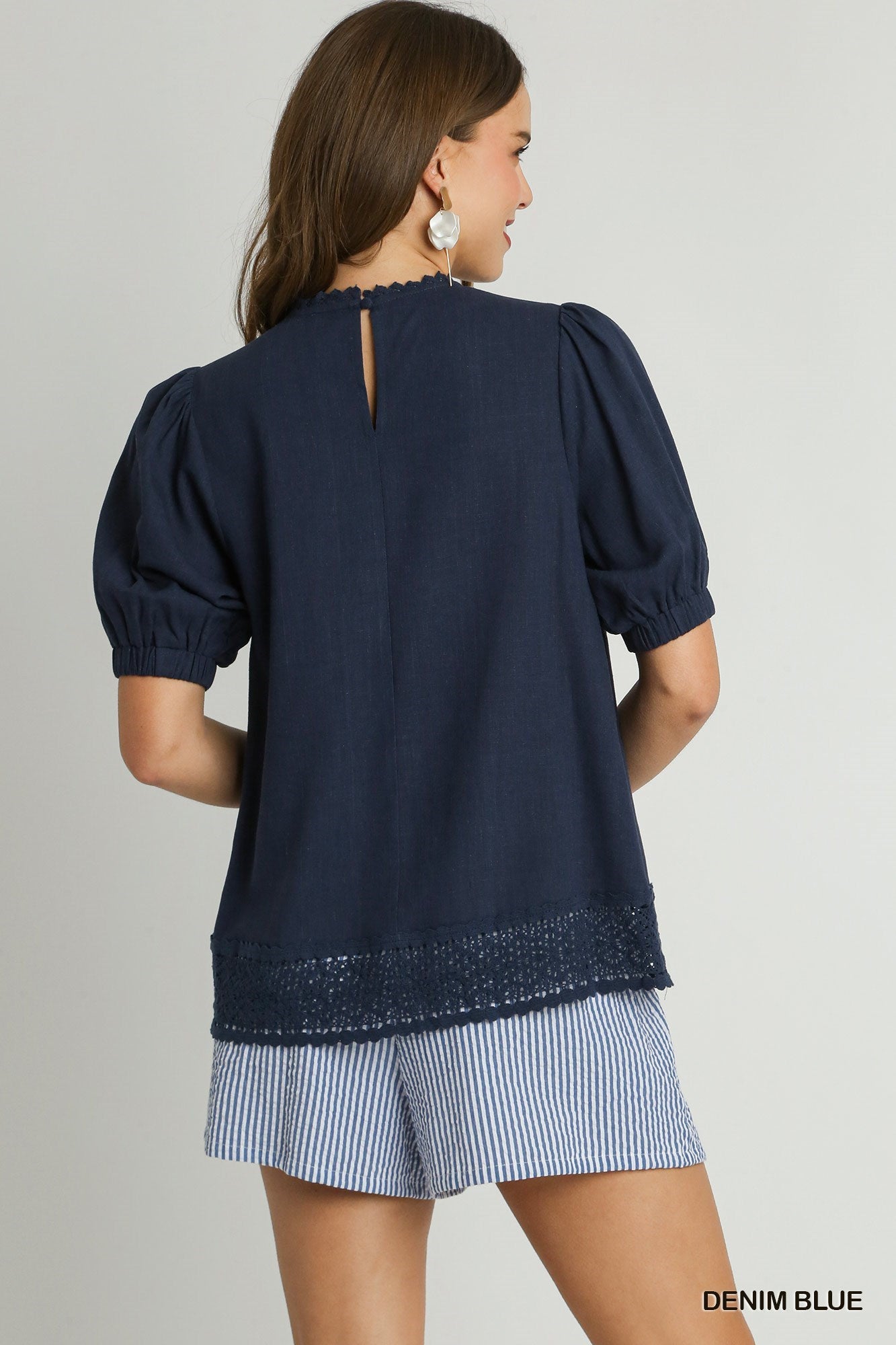 Linen Crochet Top