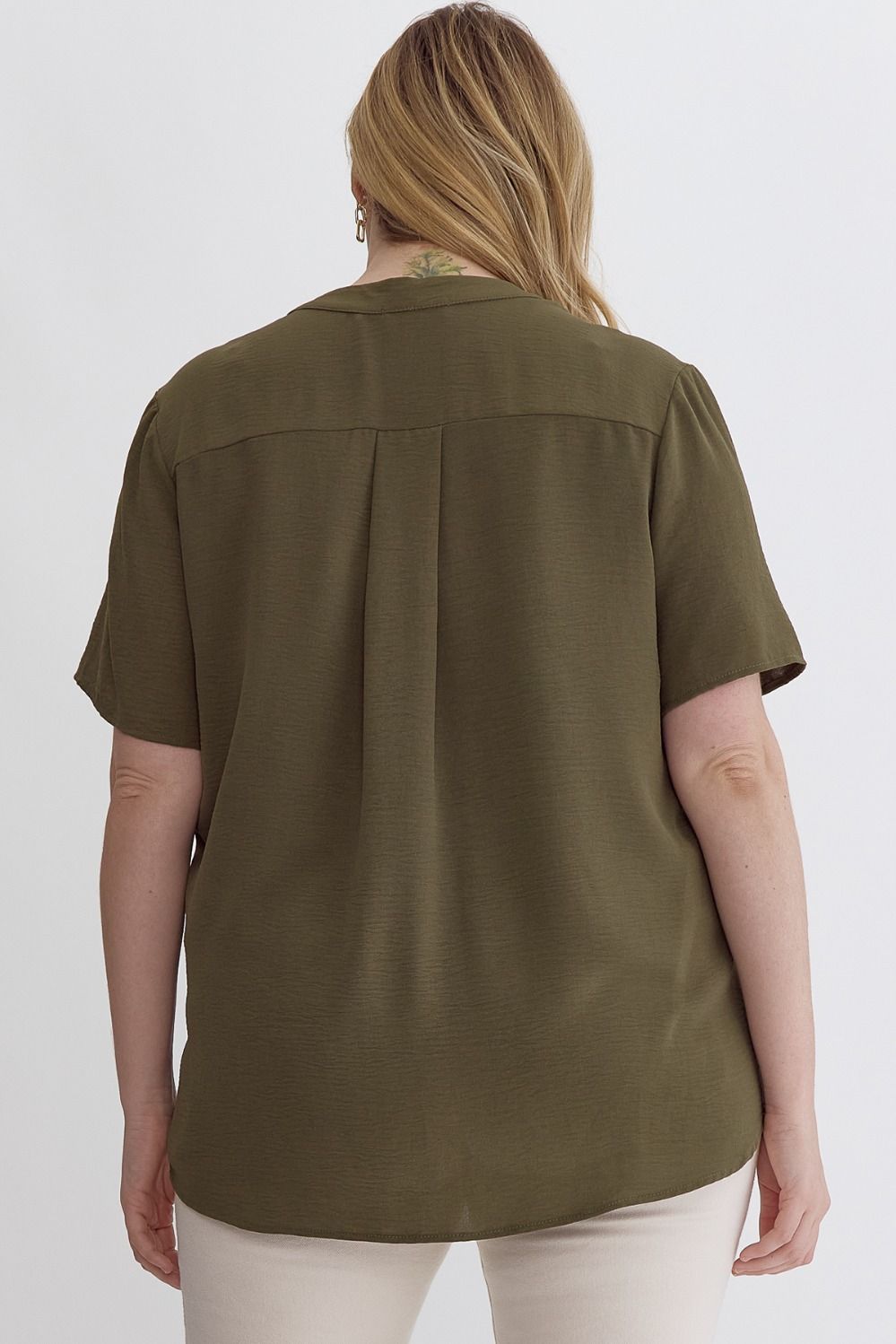 Basic Olive Top - Curvy
