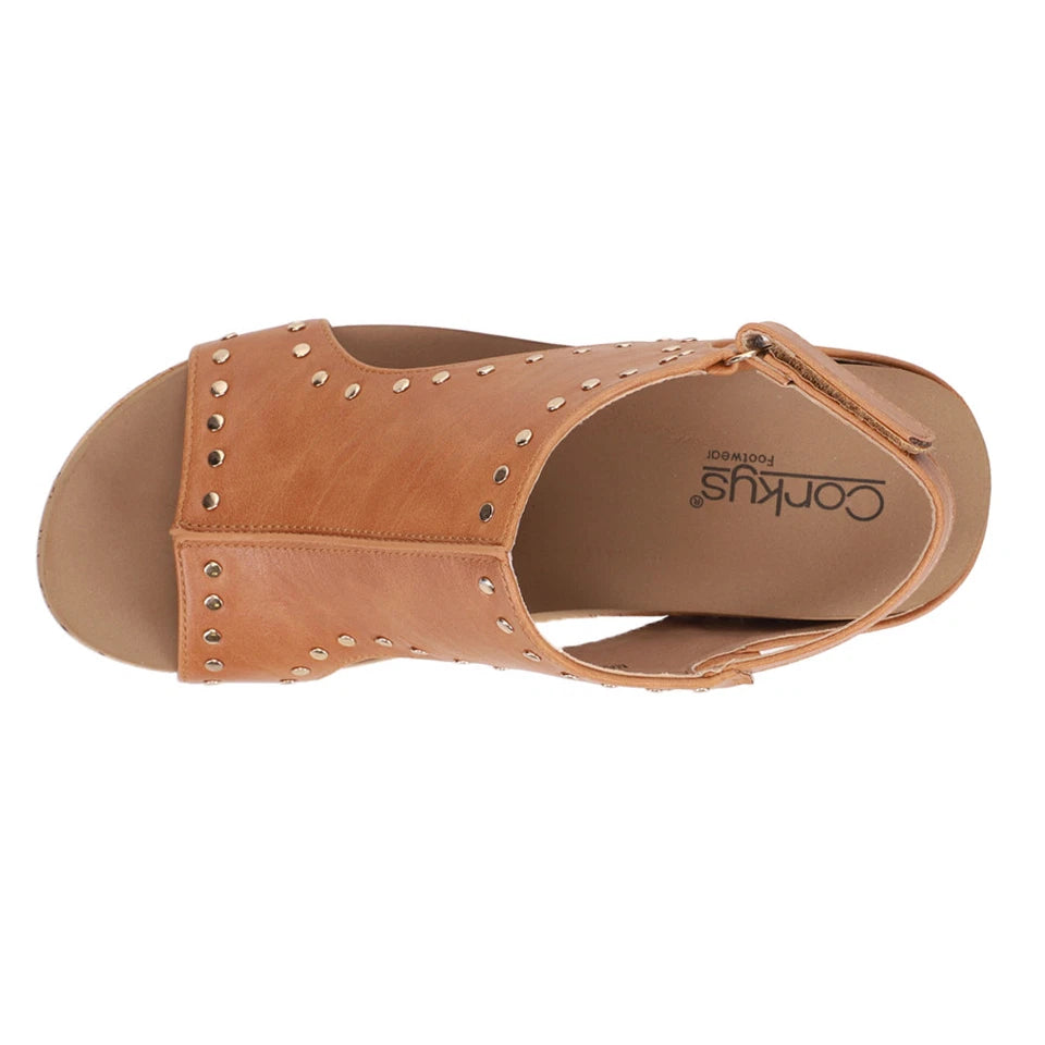 Corkys Carley Stud Wedge - Cognac