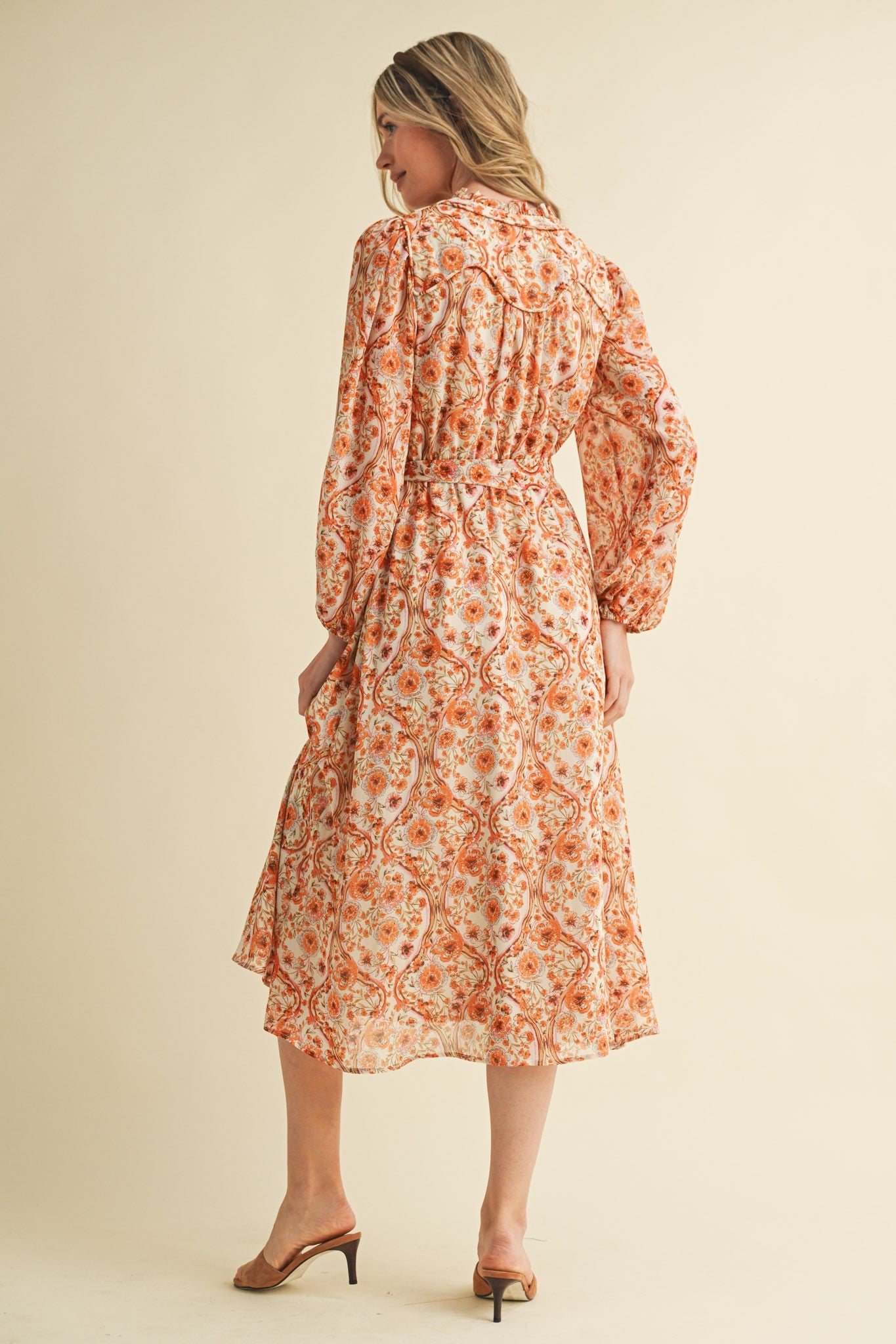 Sunset Floral Midi Dress