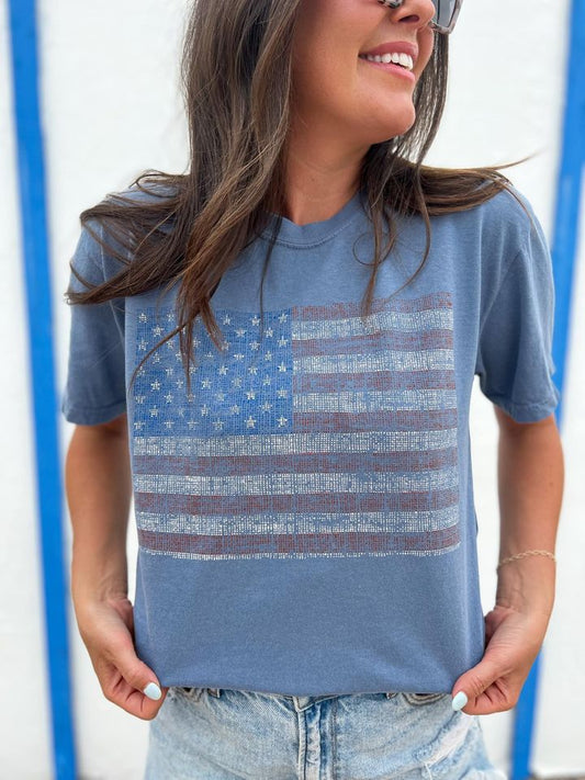 Blue Linen Flag