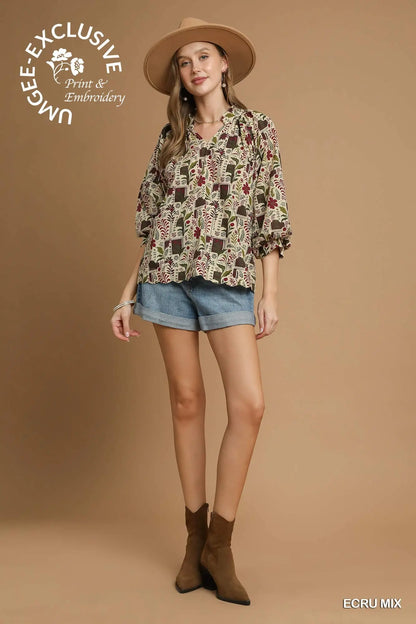 Floral Fall Top