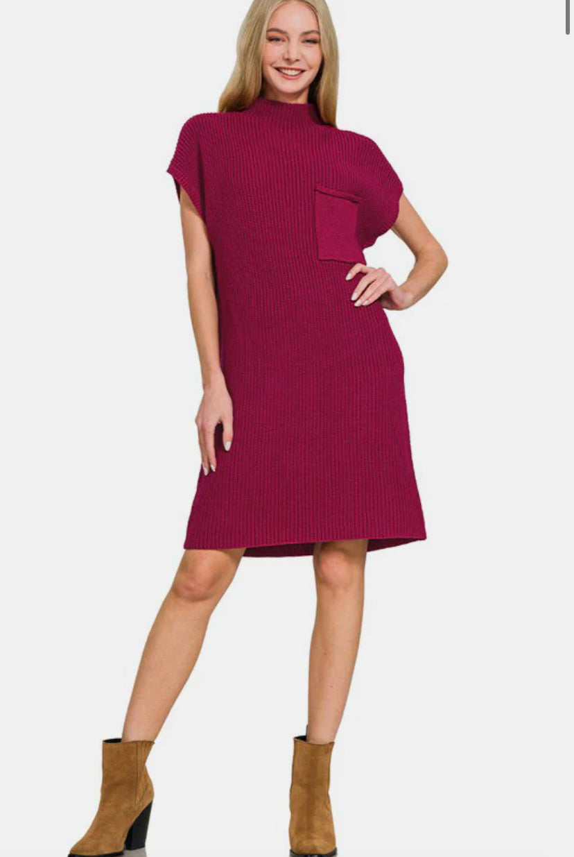 Burgundy Sweater Dress