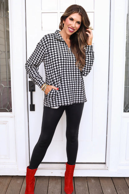 Hayden Houndstooth Pullover