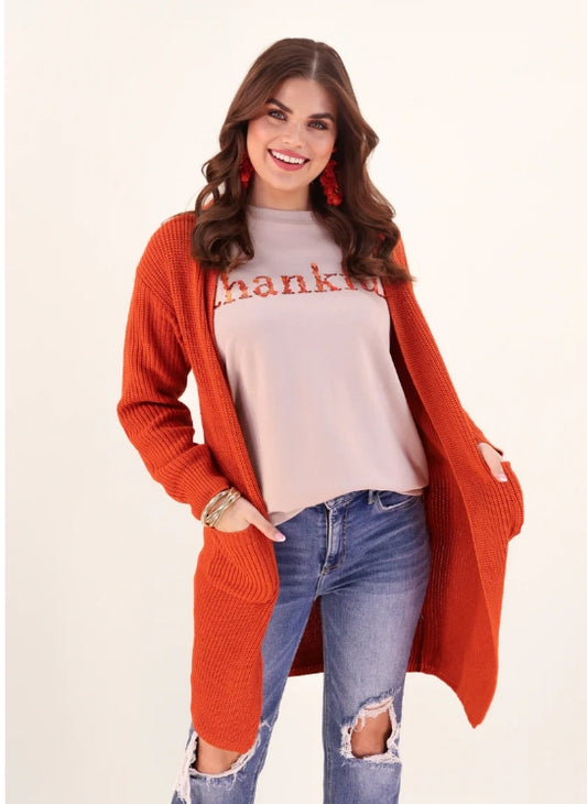 Crisp Fall Knit Cardigan