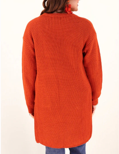 Crisp Fall Knit Cardigan - Curvy
