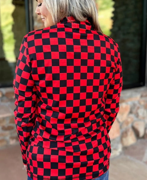 Pep Rally Pullover - Red & Black