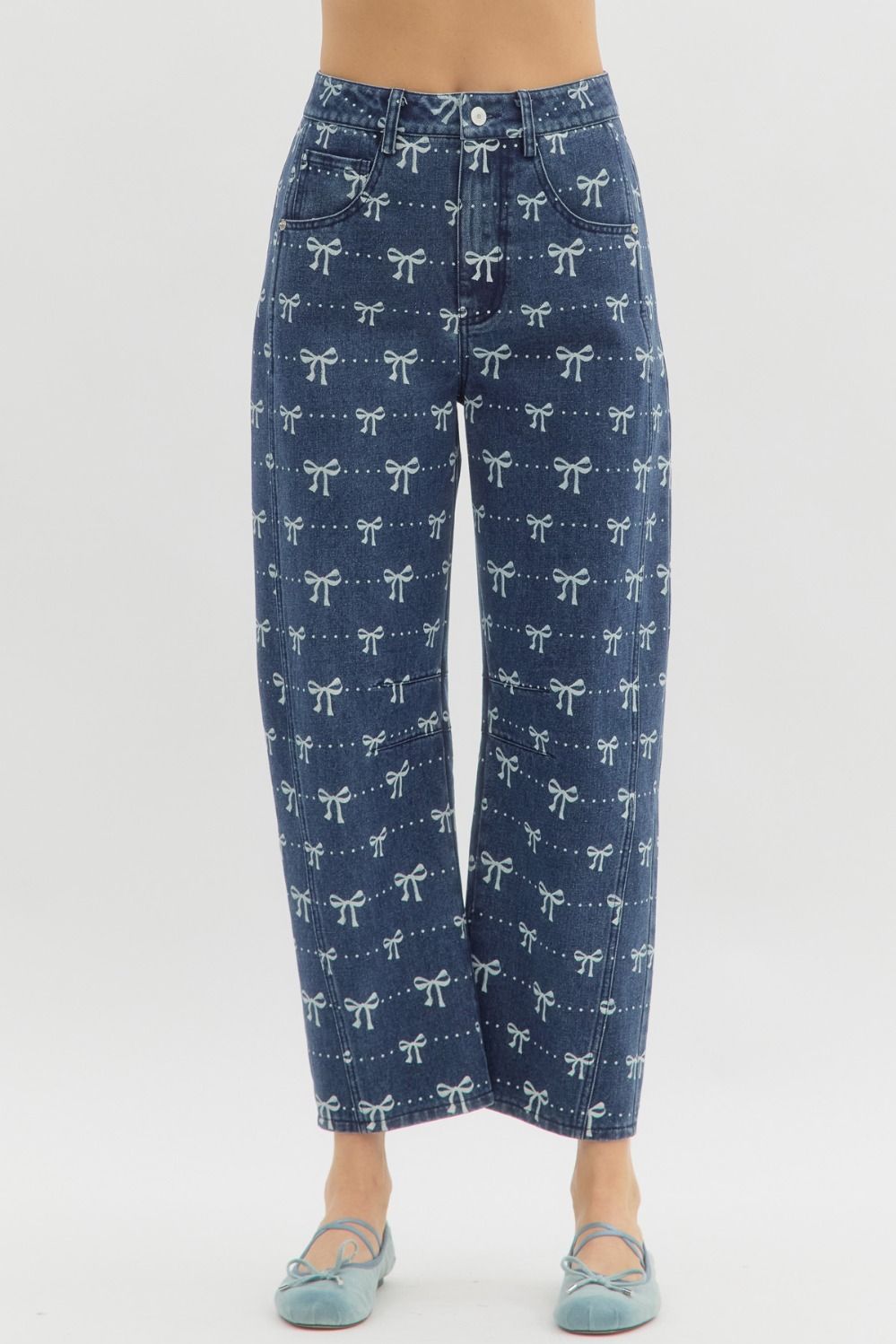 Denim Bow Jeans by Entro