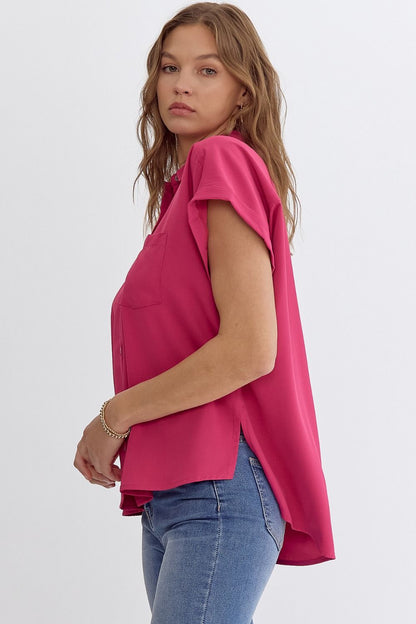 4 The Bows Hot Pink Blouse