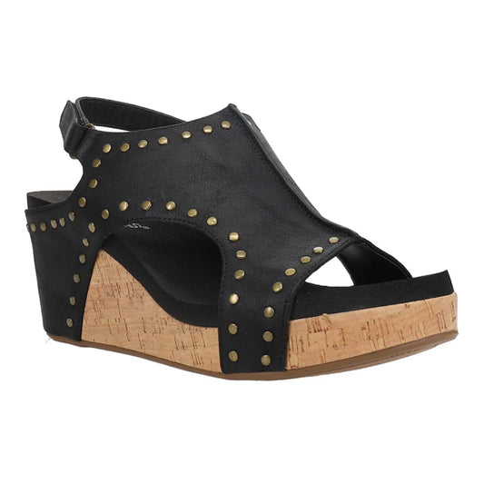 Corkys Carley Stud Wedge  - Black