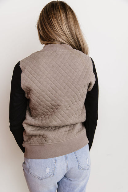 Quilted Bomber Jacket - Curvy