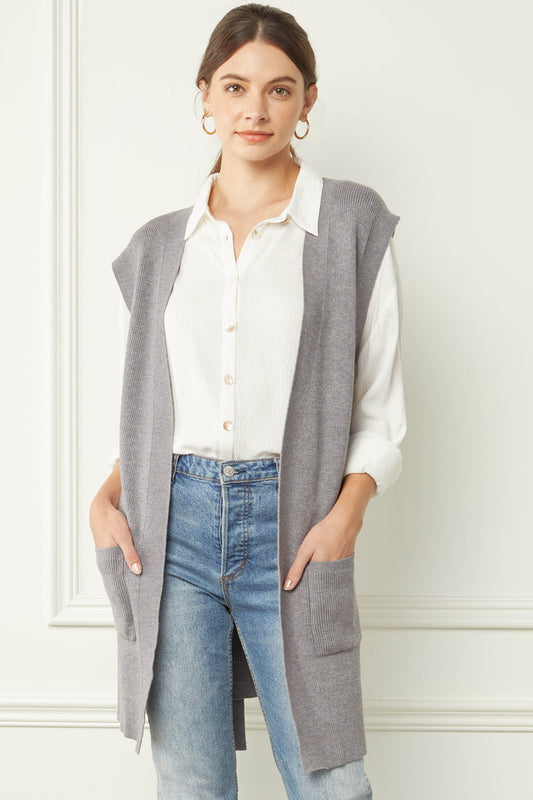 Emma Sweater Vest Grey