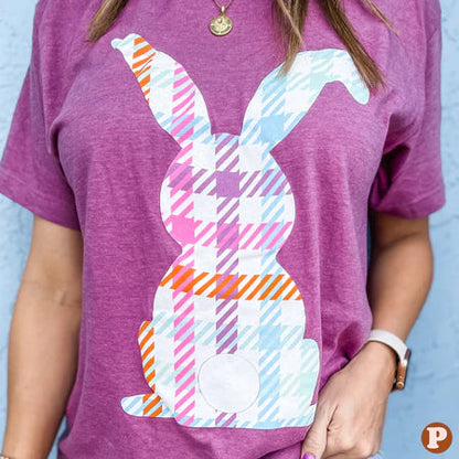 Purple Plaid Bunny - Curvy